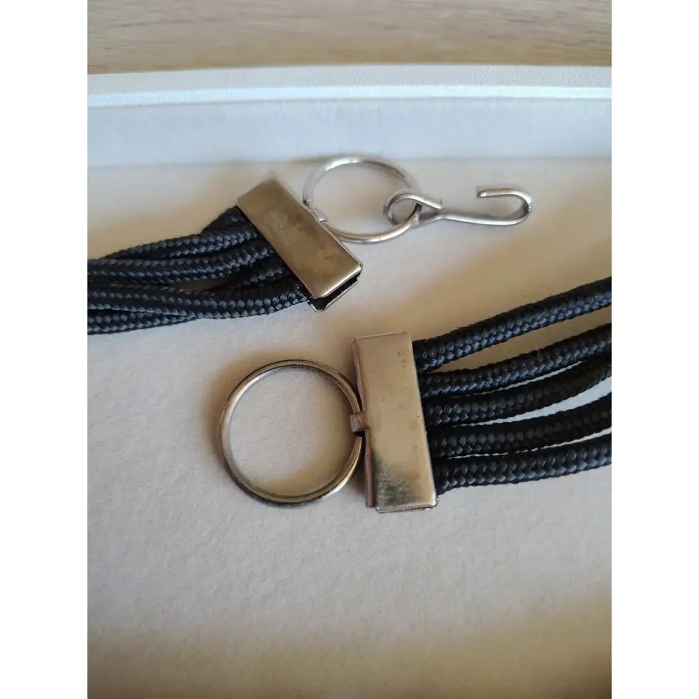 Vintage Two Tone Metal Bead Belt Necklace 22